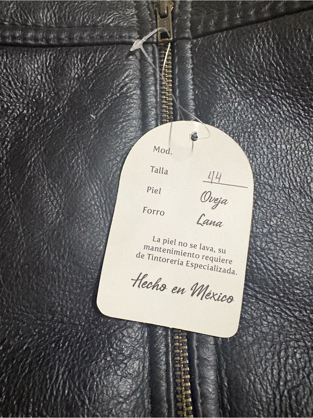 Exclusive sheep men’s black leather shearling - lined zip bomber jacket size 44 - Picture 6 of 13